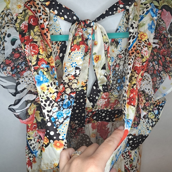 Mixed Pattern Mini Dress - Picture 8 of 12